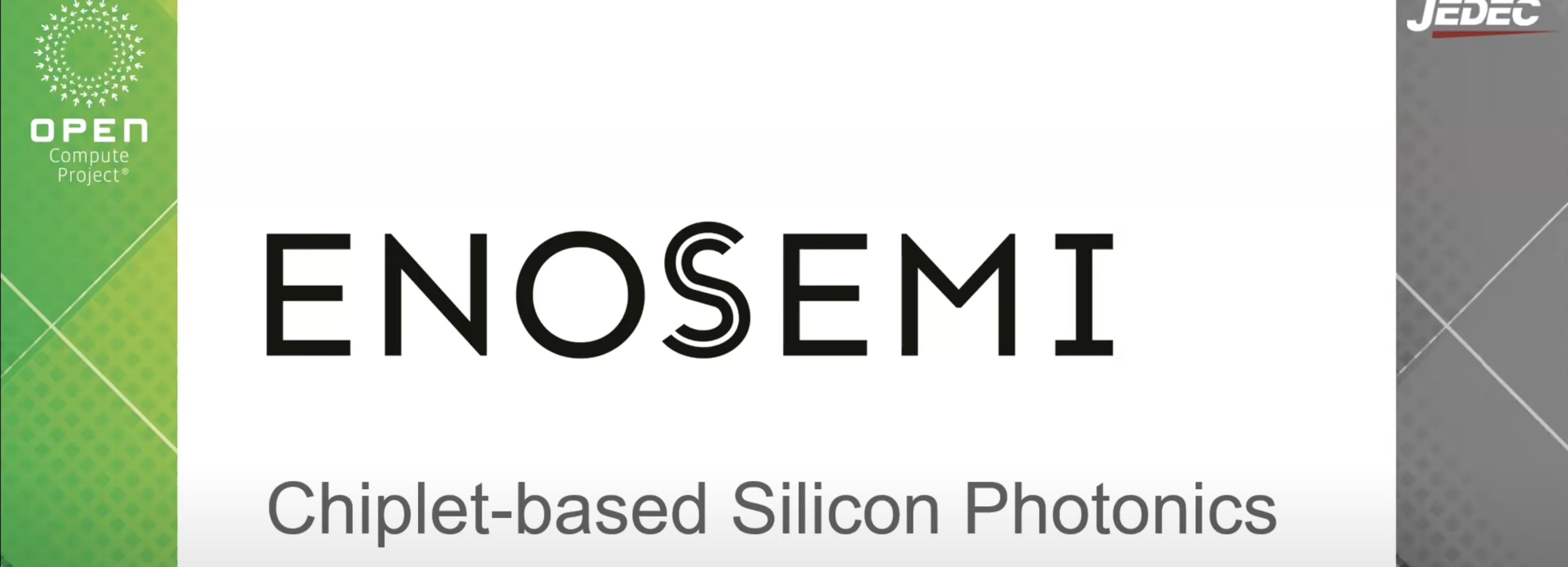 Enosemi presents on optical chiplets at the 2024 OCP-JEDEC workshop on 3D IC packaging